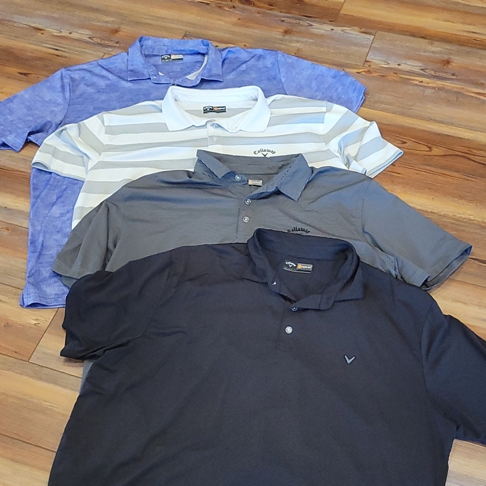 2 Callaway XXL opti dri polo shirts